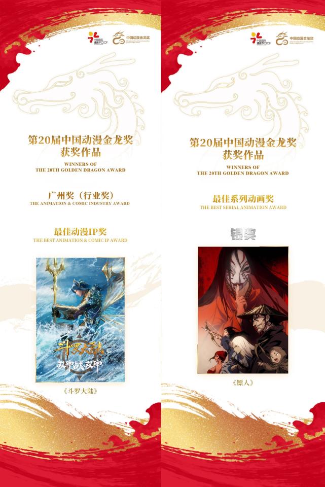 第20屆中國(guó)動(dòng)漫金龍獎(jiǎng)揭曉 《斗羅大陸》、《鏢人》獲重要獎(jiǎng)項(xiàng)(圖1)
