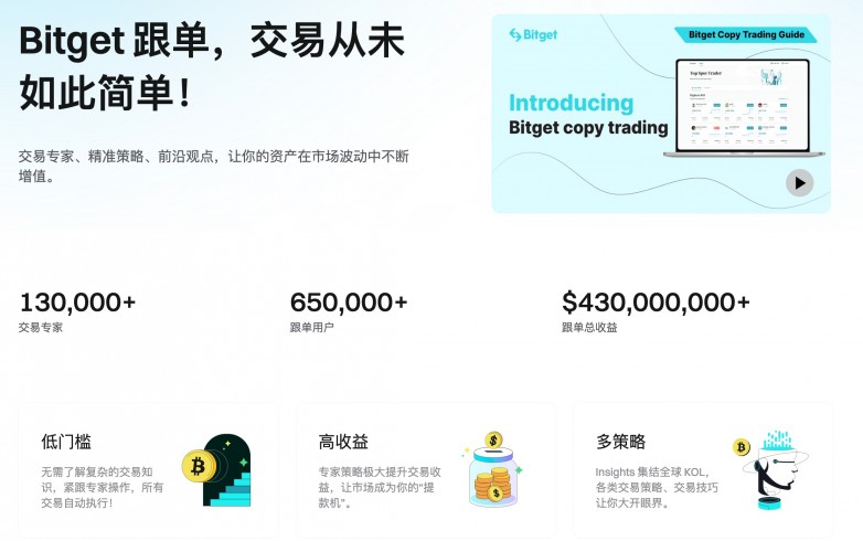 Bitget 升級其首創的跟單交易功能，推出交易專家尊享模式