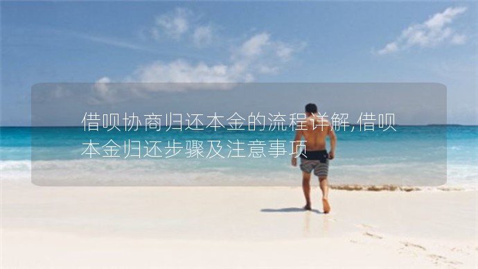借唄協(xié)商歸還本金的流程詳解,借唄本金歸還步驟及注意事項